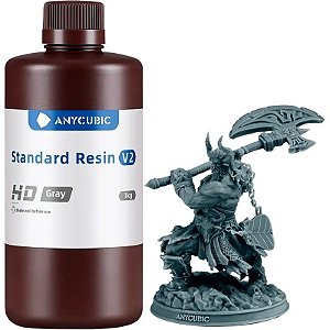 Resina Anycubic  Standard V2 para impresora 3D 1Kg - HD Gray