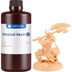 Resina Anycubic Standard V2 para impressora 3D 1Kg - Bege
