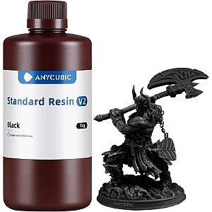 Resina Anycubic Standard V2 para impressora 3D 1Kg - Preta