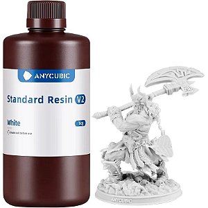 Resina Anycubic Standard V2 para impressora 3D 1Kg - Branca