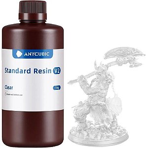 Resina Padrão Anycubic V2 para Impressora 3D 1Kg - Transparente