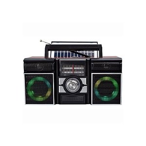 Rádio Portátil Megastar RX1000BTN com SD/USB/Bluetooth - Marrom/Preto