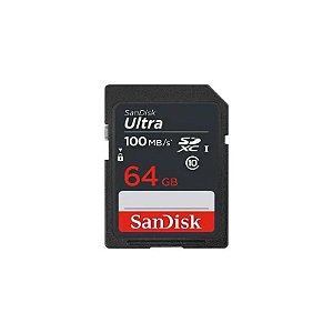 Cartão SD 64GB Sandisk Ultra SDXC C10 100MB/s