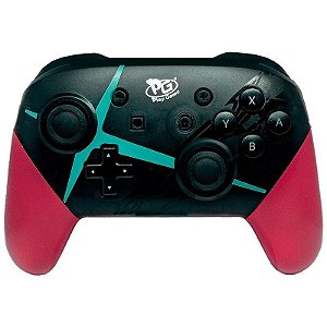 Controle PG-Play Switch Pro Sem Fio para Nintendo Switch Vermelho/Preto