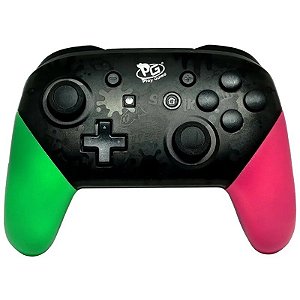 Controle PG-Play Switch Pro sem fio para Nintendo Switch Preto/Verde/Rosa