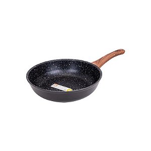 Frigideira Ucc Life com Revestimento de Granito e Cabo com Acabamento em Madeira, 22 CM
