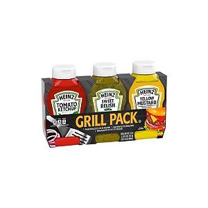 Kit Heinz Piquenique Pack 1 Ketchup+1 Mostarda+1 Picles de Pepino