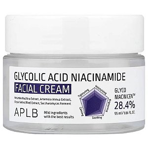 Creme Facial APLB Ácido Glicólico Niacinamida 28,4% - 55mL
