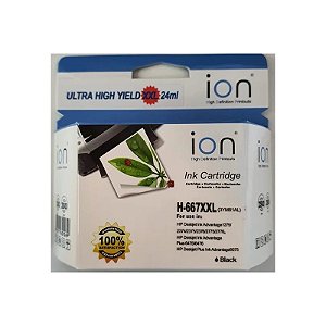 Cartucho de Tinta HP 667XL Preto 24ML