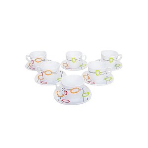 Jogo de Xícaras de Porcelana 6 Peças