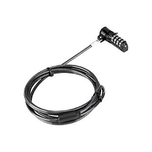 Cabo de Segurança Targus ASP61LA-61 com Cadeado para Notebook - Preto 1,5M