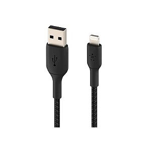 Cabo Belkin Boostcharge 1M USB-A/Lightning Trançado Preto