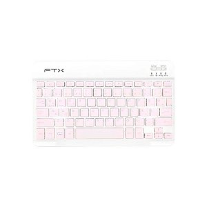 Teclado Bluetooth FTX FTXB09 Porta USB-C - Rosa (Caixa Feia)