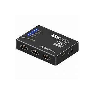 Hub Switch Argom HDMI 5P ARG-AV-5125 A00572 4K Ultra HD - Preto