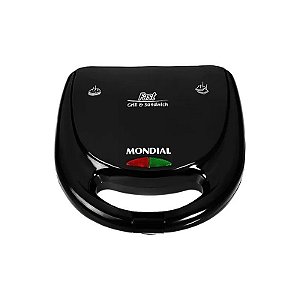 CHAPA PARA SANDUÍCHE E GRILL MONDIAL FAST GRILL S-12 750 WATTS 127V ~ 60HZ PRETA
