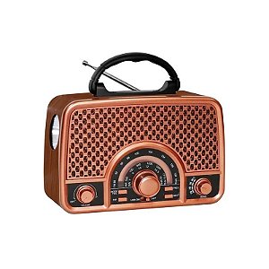 Rádio Portátil Megastar RX2154BTG 600 Watts com Bluetooth Bivolt - Marrom/Rosa