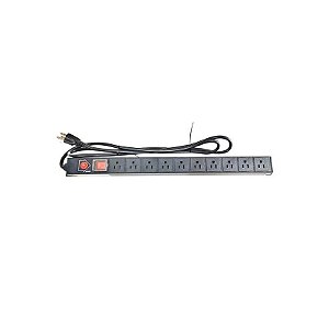 Filtro de Linha F. Rack Régua 15AMP 10 Tomadas 110V US