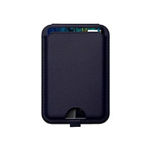 Porta-Cartões de Couro Coblue PL-67 para Celular - Azul