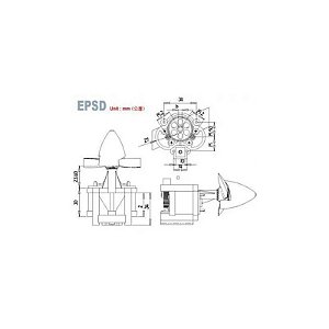 Mangueira de Redução EPSD2-350 GWS sem Motor
