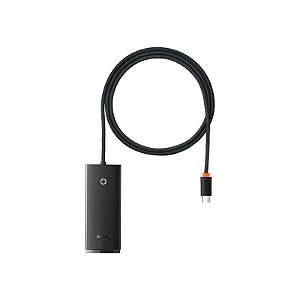 Hub Baseus Lite Series BS-OH012 4 Em 1 USB-A Preto (WKQX030401)