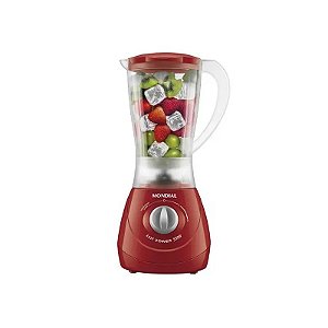 Liquidificador Mondial Easy Power L-550-R 550 Watts 2 Velocidades + Pulsar 220V ~ 50/60 HZ - Vermelho/Cinza