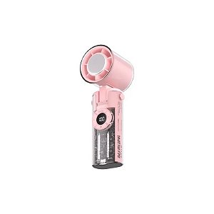 Mini Ventilador Portátil Smartfy VTP01P Retrátil Modo Resfriamento Recarregável Rosa