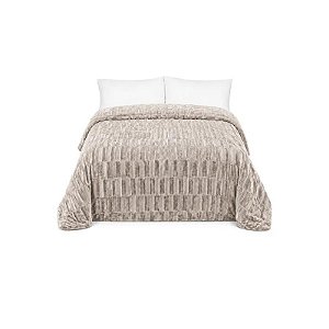 Cobertor Goldsun Plush Tamanho Queen Marrom 218x230cm