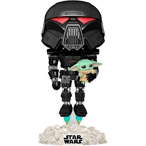 Boneco Dark Trooper com Grogu - Star Wars Funko POP! 488