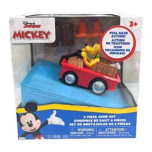 Carrinho Disney Junior conjunto de Obstáculos - Pluto (6 Peças)