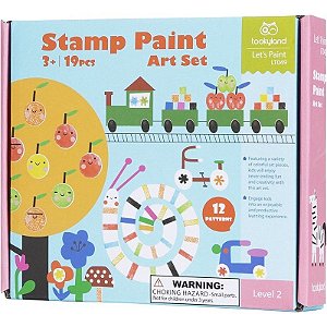Kit de Pintura para Estampar Tookyland Stamp Paint - LT049 (19 peças)