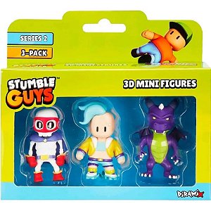 Bonecos Stumble Guys 3D Mini Figuras S2 Diramix Art.6 - 0439 (3 Unidades)