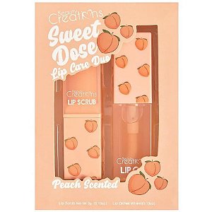 Kit de Cuidado Labial Sweet Dose Duo + Óleo Labial Beauty Creations - Pêssego