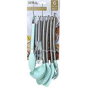 Jogo de Utensílios Doral - Turquesa (6 peças)