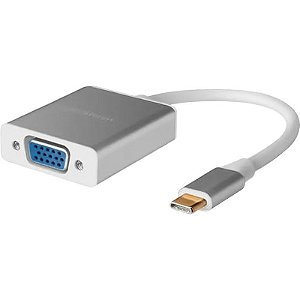 Cabo Adaptador USB-C 3.1 para VGA 4K - Cinza/Branco