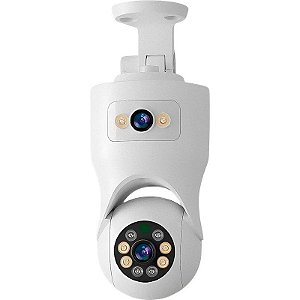 Câmera de Segurança Satellite A-CAM8004D 4MP Wi-Fi com suporte - Branca