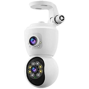 Câmera de Segurança Satellite A-CAM8001D 4MP Wifi com Suporte - Branca