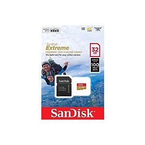 Cartão de Memória Sandisk Micro SD Extreme C10 32GB / 100MB (SDSQXAF-032G-GN6AA)
