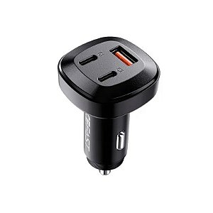 Carregador Acefast B3 para Carro USB-C + USB-A 66W Preto