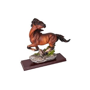 Figura de Resina Cavalo Em Pedra 23CM