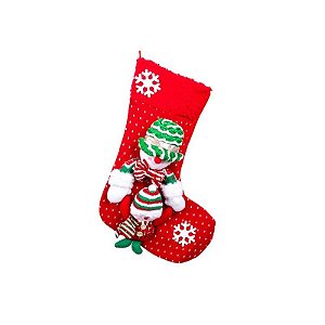 Meia Decorativa de Natal com Boneco de Neve 48CM