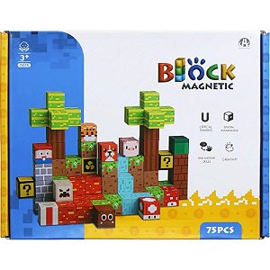 Kit de Construção de Cubos Magnéticos Magnetic Chuang Huang - CH1375 (75 peças)