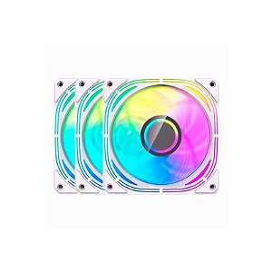 Ventilador Cooler Aigo Darkflash INF24T 3 em 1 ARGB Branco