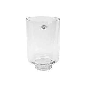 Vaso de Vidro Transparente Cilíndrico 28cm