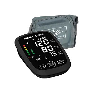 Medidor de Pressão Mega Star HT568G para Braço - Preto
