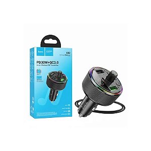Carregador de Rádio Hoco Hoco E82 PD30W+QC30+2USB - Preto