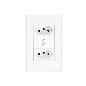 Tomada de Parede Inteligente Moes WK-KX-BR2 2 Gangos Wifi 5000 W - Branco
