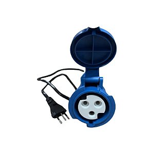 Carregador de Carro Elétrico Portátil Adaptador BR 12A 250V Azul