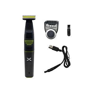 Barbeador Sem Fio Xion Xi-Hairone - Cinza/Verde