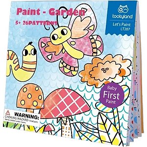 Kit de Livro para Pintar com Água Tookyland Paint Garden - LT207