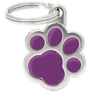 Placa de identificação MyFamily Classic Pata MF41PINK - Lilás